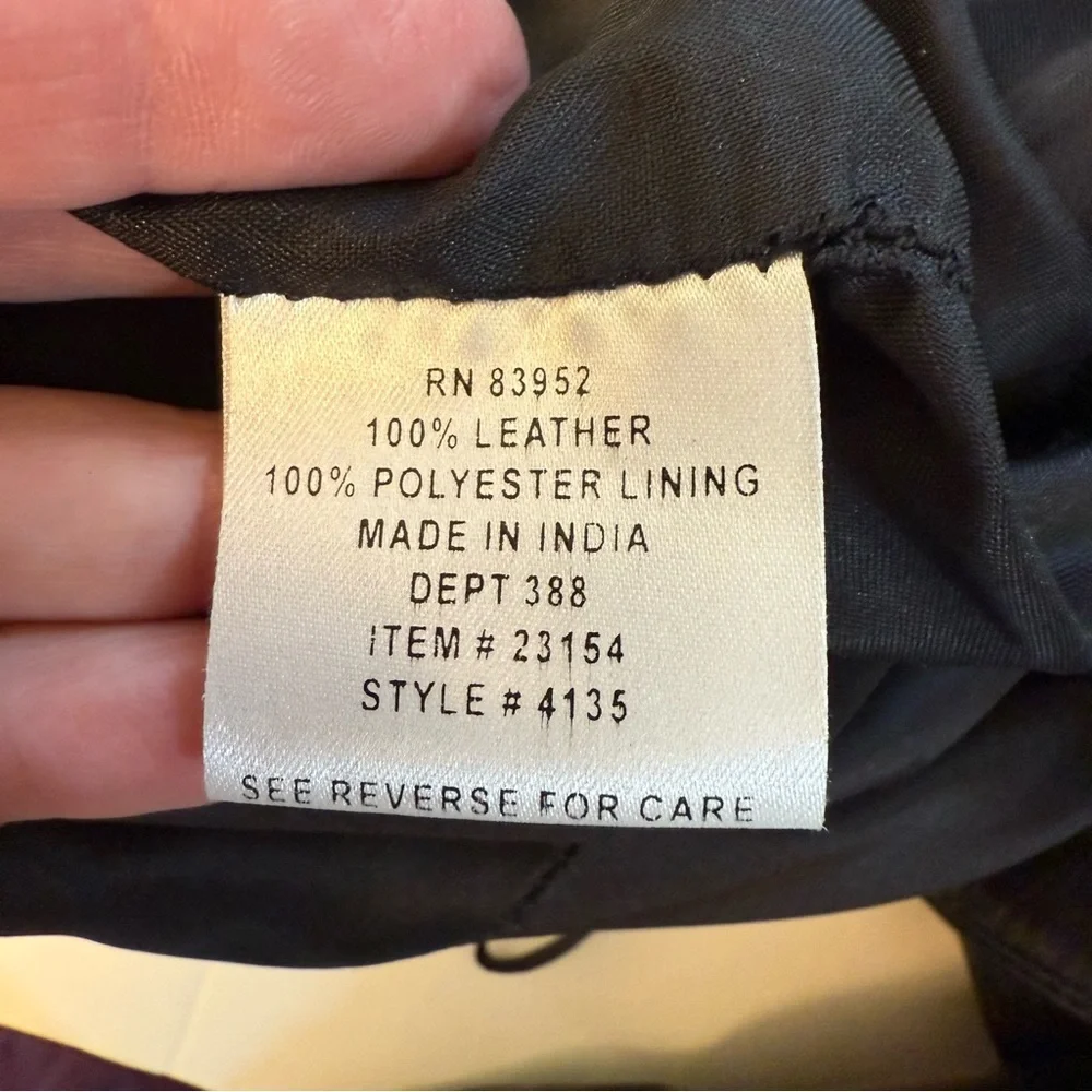 Vtg 80’s Margaret Godfrey black genuine lambskin leather pants lined woman 10